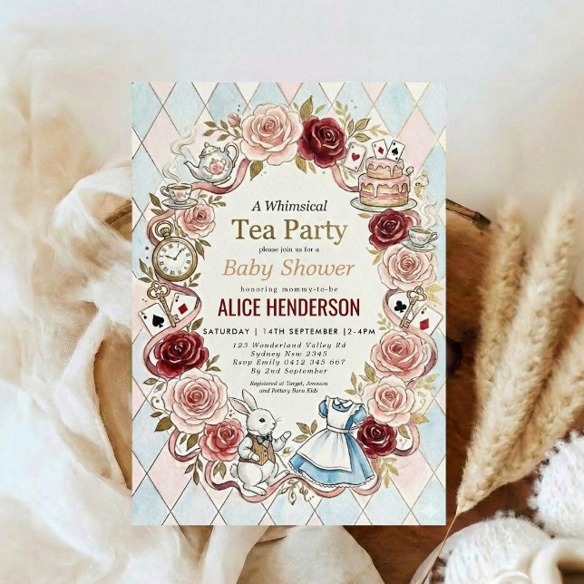 Storybook Garden Tea Party Baby Shower Invitation (Creator Uploaded)