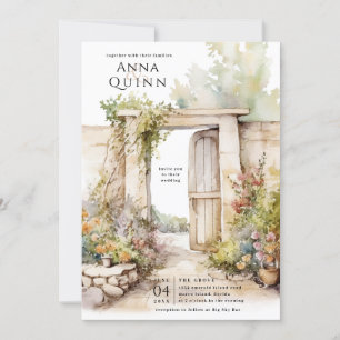 Storybook Garden Villa Wedding Invitation