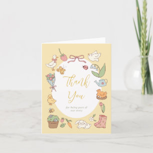 Storybook Garden Vintage Baby Shower Thank You