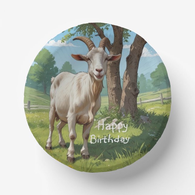 Storybook Goat Paper Bowls (Front)