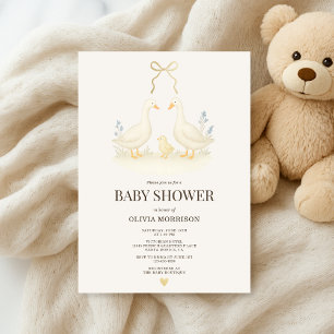 Storybook Goose & Chick Baby Shower Invitation