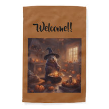 Storybook Halloween Beaver Witch outdoor