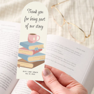Storybook Library Themed Book Baby Shower  Bookmarks