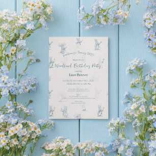 Storybook Little Bunny Peter 1st Birthday Invitation