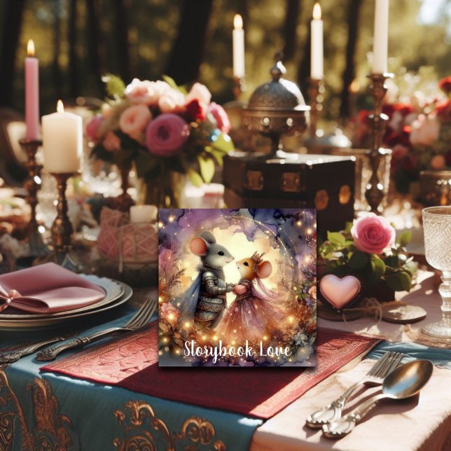 Storybook Love Romantic Fantasy Couples Valentine  Holiday Card (Creator Uploaded)