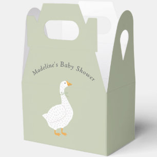 Storybook Mother Goose Sage Baby Shower Favor Boxes