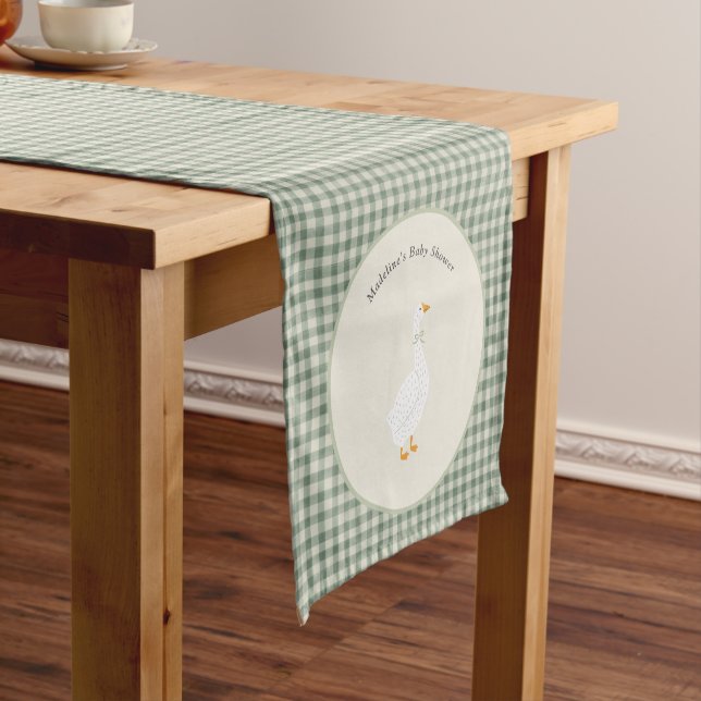 Storybook Mother Goose Sage Shower Table Runner (In Situ)