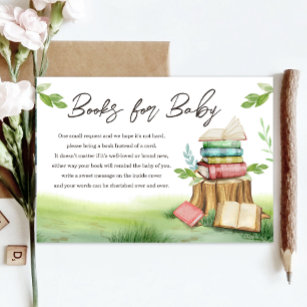 Storybook New Chapter Baby Shower Bring a Book Enclosure Card