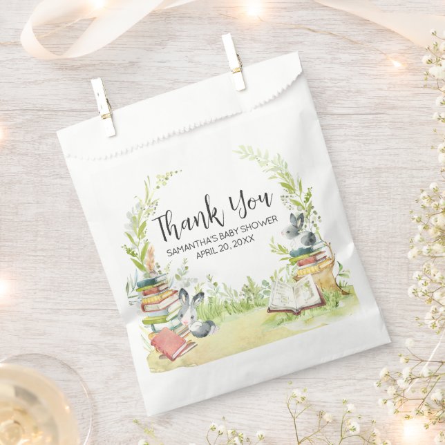 Storybook New Chapter Baby Shower Favor Bag (Clipped)
