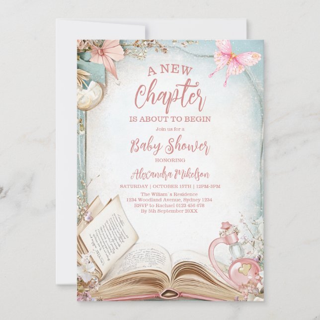 Storybook New Chapter Baby Shower Invitation (Front)