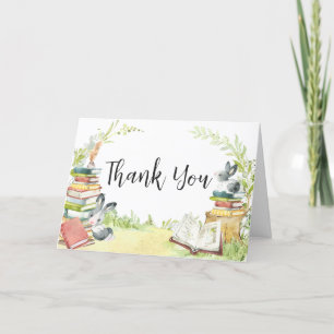 Storybook New Chapter Baby Shower Letterpress Thank You Card