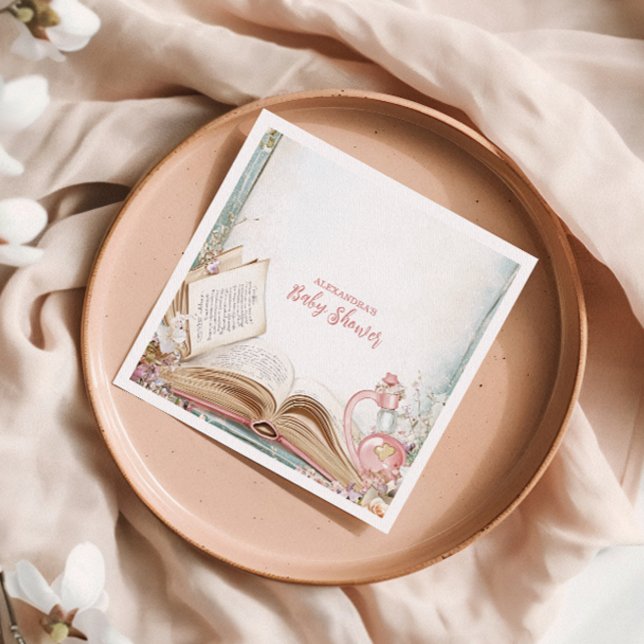 Storybook New Chapter Baby Shower Napkins (Creator Uploaded)