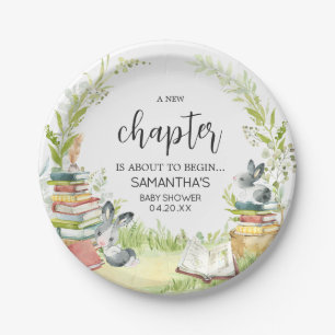 Storybook New Chapter Baby Shower Paper Plates