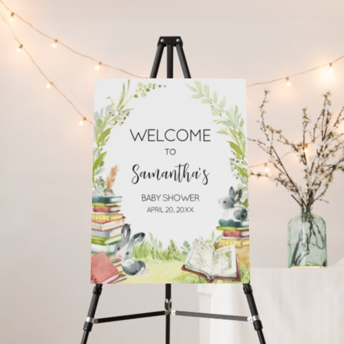 Storybook New Chapter Baby Shower Welcome Sign