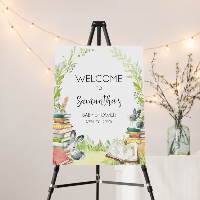 Storybook New Chapter Baby Shower Welcome Sign (In Situ (Stand))