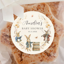 Storybook New Chapter Begin Baby Shower Sticker