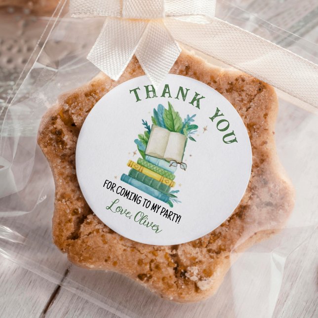 Storybook New Chapter Birthday Classic Round Sticker (Creator Uploaded)