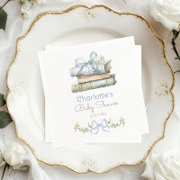 Storybook New Chapter Blue bow baby boy shower