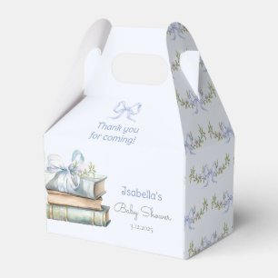 Storybook New Chapter Blue Boy baby bow shower Favor Boxes
