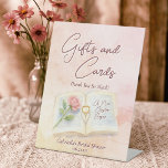 Storybook New Chapter Bridal Shower Gifts &amp; Cards Pedestal Sign