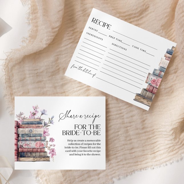Storybook New Chapter Bridal Shower Recipe Card (Creator Uploaded)