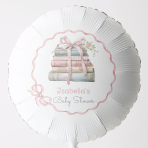 Storybook New Chapter Pink bow girl baby shower Balloon