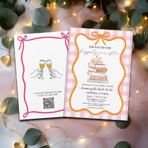 Storybook 'New Chapter' QR Code Bridal Shower Invitation