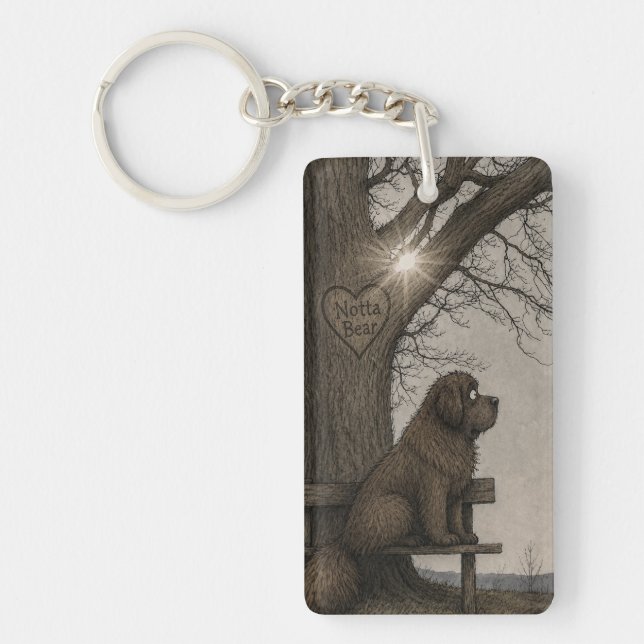 Storybook newfoundland  keychain (Front)