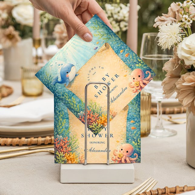 Storybook Ocean Friends Baby Shower Napkins (Creator Uploaded)