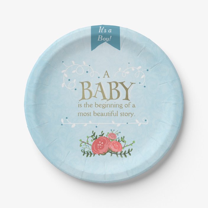 its a boy plates