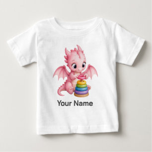 Storybook Personalized Baby Dragon Stacking Rings  T-Shirt