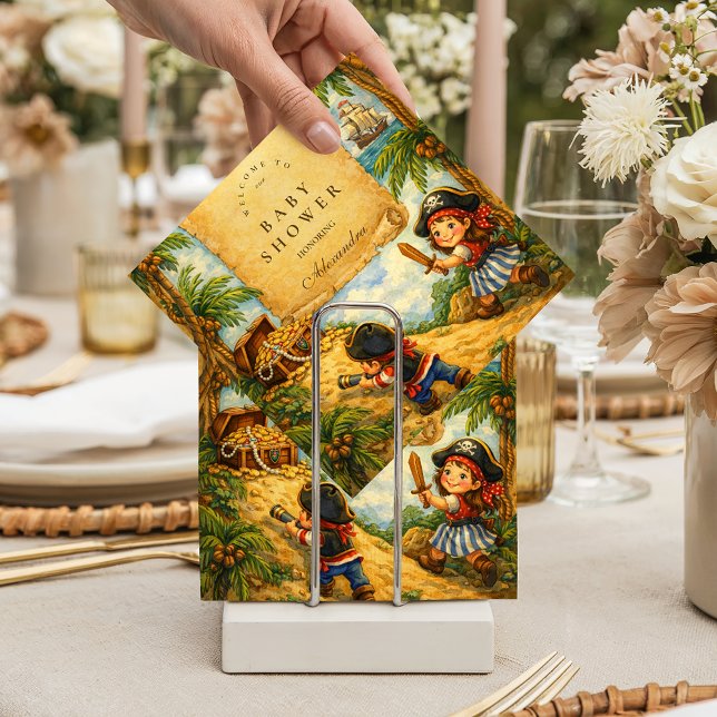 Storybook Pirate Adventure Baby Shower Napkins (Creator Uploaded)