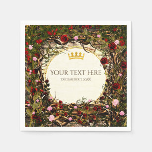 Storybook Princess Vintage Briar Rose Party Paper Napkins