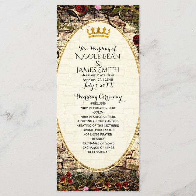 Storybook Princess Vintage Briar Rose Program (Front)