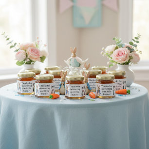 Storybook Rabbit Baby Shower Thank You  Honey Jar Favors
