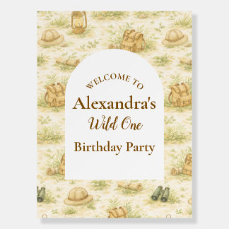 Storybook Safari Wild One First Birthday Foam Board