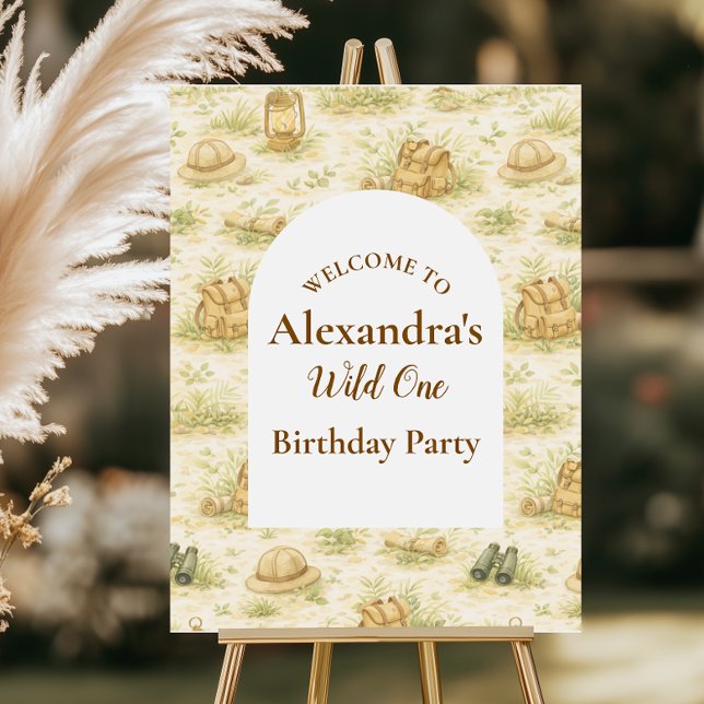 Storybook Safari Wild One First Birthday Foam Board (Creator Uploaded)