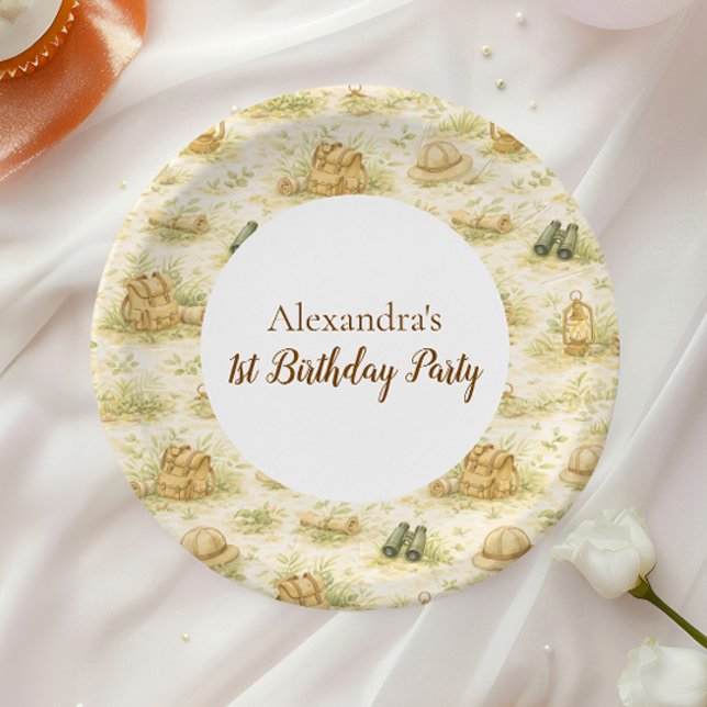 Storybook Safari Wild One First Birthday Paper Plates (Creator Uploaded)