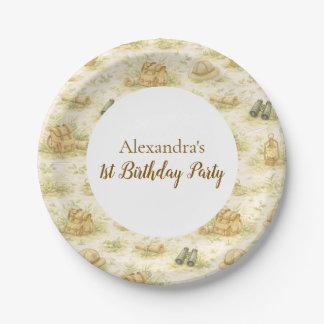 Storybook Safari Wild One First Birthday Paper Plates