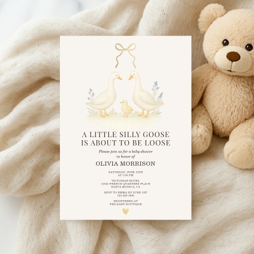 Silly Goose Cute baby shower invitation