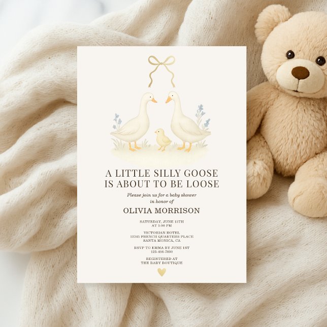 Storybook Silly Goose Baby Shower Invitation (Creator Uploaded)