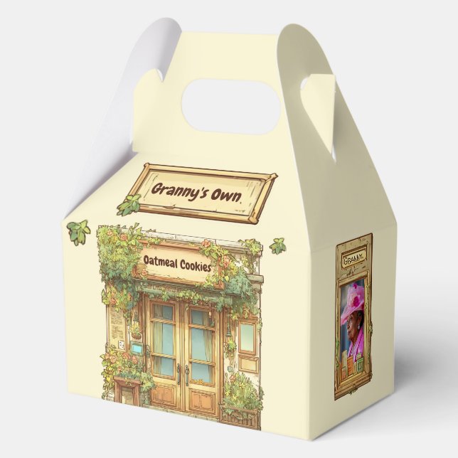 Storybook Style Cozy Cafe Favor Boxes (Front)