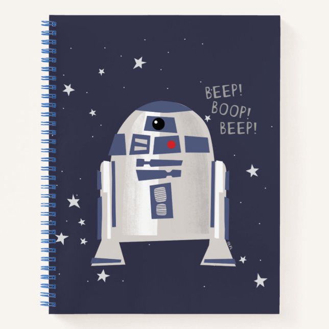 Storybook Style R2-D2 - Beep! Boop! Beep! Notebook (Front)
