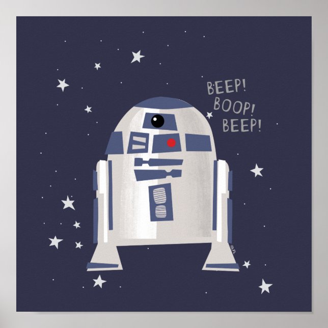 Storybook Style R2-D2 - Beep! Boop! Beep! Poster (Front)