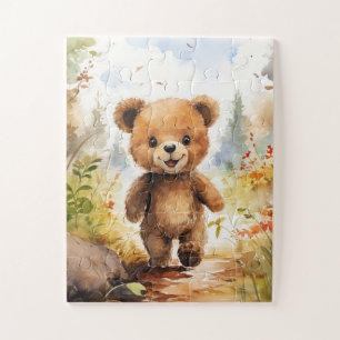Storybook Style Teddy Bear Jigsaw Puzzle