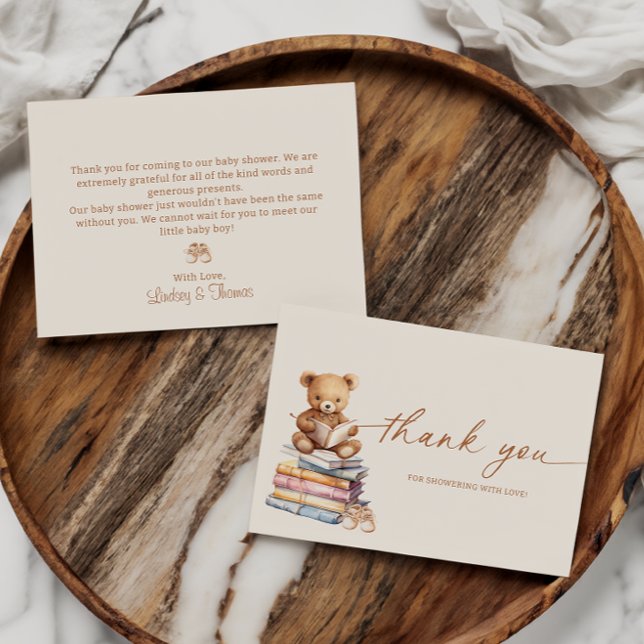 Storybook Teddy Bear Baby Shower Thank You Card (Creator Uploaded)