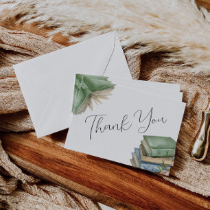 Storybook Themed New Chapter Baby Shower  Letterpress Thank You Card