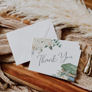 Storybook Themed New Chapter Baby Shower Letterpress Thank You Card