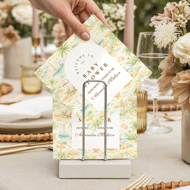 Storybook Tropical Animals Baby Shower Napkins (Creator Uploaded)