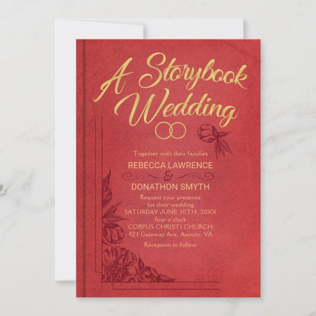 Storybook Wedding Invitation (Front)